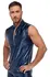 NEK Men's Sleeveless Shirt Blue 2XL Metallic Matte Finish
