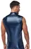 NEK Men's Sleeveless Shirt Blue Metallic Matte M Comfort Fit