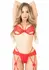 Daring Intimates Unlined Bra Set with Garter, Lace, Adjustable, Black