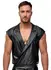 NEK Matte Black Shirt S - Biker-Inspired, Stretch, Overlapping Front