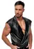 NEK Matte Black Shirt S - Biker-Inspired, Stretch, Overlapping Front