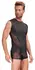 NEK Men's Sleeveless Black Shirt 2XL Matte Finish & Mesh Accents