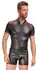 NEK Men's Shirt Black/Red 2XL, Matte Look, Stand-Up Collar, Zipper Front