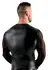 Svenjoyment Bondage Long Sleeve Powernet Shirt with Harness, M, Black