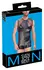 Svenjoyment Men's Shirt L Black Matte Look Mesh Studded Zip Front