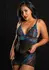 Daring Intimates Floral Lace Dress Royal Blue Adjustable Straps Set