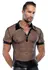 NEK Polo Shirt 2XL Black Mesh & Wet Look, Modern Design