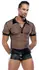 NEK Polo Shirt 2XL Black Mesh & Wet Look, Modern Design