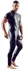 NEK Men's Wet Look Jumpsuit 2XL with 3-Way Front Zipper, Black