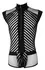 NEK Men’s Playsuit 2XL Black Mesh Stripe Zip Front Bodysuit