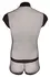 NEK Men’s Playsuit 2XL Black Mesh Stripe Zip Front Bodysuit
