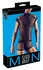 NEK Men’s Playsuit XL Black Mesh & Stripe, Front Zipper, Breathable Fabric