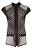 NEK Men’s Playsuit S Black Mesh Striped Design with Front Zipper