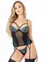 Daring Intimates Underwire Bustier Set Royal Blue Lace Adjustable
