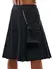 Svenjoyment Men's Classic Black Pleated Kilt with Detachable Pocket L
