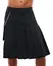 Svenjoyment Men's Black Kilt with Detachable Pocket, Size S