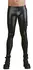 NEK Men’s Slim-Fit Matte Biker Trousers with Side Pocket L Black