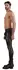NEK Men's Slim-Fit Matte Trousers with Biker Accents, Size M