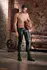 NEK Men's Slim-Fit Biker Trousers Matte Black S with Side Pocket