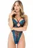 Daring Intimates High Waist Lace Bodysuit Royal Blue Adjustable