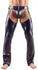 Cottelli Men Black Imitation Leather Chaps S with Two-Way Zipper