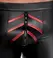 NEK Men's Fitted Shorts Black/Red 2XL with Mesh Panels and Pocket