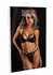 Daring Intimates Floral Lace Strappy Bra Set Black Adjustable S/M