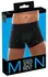 Svenjoyment Men's Black Microfiber Trousers with Rhinestone Design M