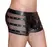 NEK Men’s Matte Black Pants with Net Details and Studded Straps, Size M