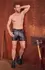 NEK Men's High-Waist Matte Black Shorts with Buckle Straps, Size S