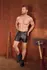 NEK Men's High-Waist Matte Black Shorts with Buckle Straps, Size S