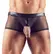 NEK Men's Powernet Briefs with Integrated Ring S, Black Wet Look