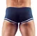 ZADO Sailor-Inspired Microfibre Pants L, Front Zip, Navy-White