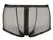 NEK Men’s Sheer Stretch Pants M Black Semi-Transparent Zip Detail