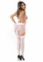 Leg Avenue Bra & Garter Panty Set with Tulle Veil and Satin Bows White