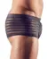 NEK Men’s Semi-Transparent Striped Pants S Black Stretch Fit