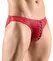 Svenjoyment Briefs L Shiny Red with Decorative Black Lacing