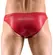 Svenjoyment Red Shiny Men's Briefs with Black Lace M