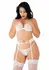 Be Mine Bra and Panty Set Romantic Lace, Adjustable Garter, Satin Bows