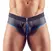 NEK Men's Jock XL Black Neoprene-Effect Matte Fabric, Front Zip