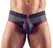 NEK Jockstrap L - Black Matte Finish, Zippered Front, Neoprene Look