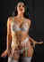 Be Mine Bra and Panty Set Romantic Lace with Garter Belt - Size Adjustable