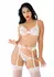Be Mine Bra and Panty Set Romantic Lace with Garter Belt - Size Adjustable