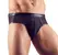 Svenjoyment Men’s Open Back Briefs 2XL Black Wet Look Powernet