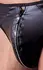 NEK Men's Neoprene-Effect String XL with Rhinestone Zipper Detail