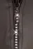 NEK Men's String S Neoprene Look with Rhinestone Zipper Accent