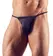 NEK Men's Mini String L Black Shiny Microfiber Briefs