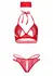 Rimba 3PC Bra, Panty and Blindfold Set - Floral Lace, Adjustable Fit