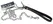 ZADO Leather Leash 110 cm - Black Split Leather & Metal Chain