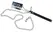 ZADO Leather Leash 110 cm - Black Split Leather & Metal Chain